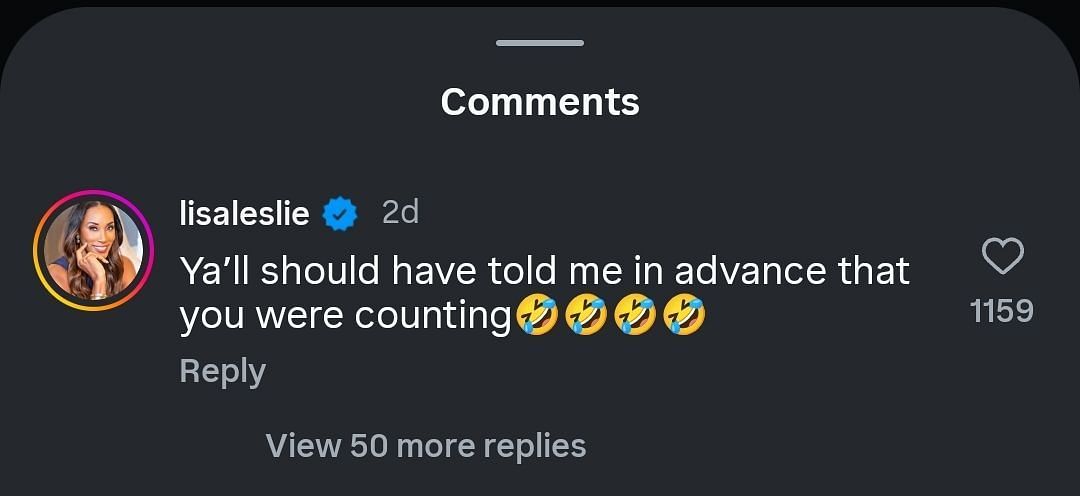Lisa Leslie's comment on the ESPNW post